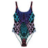 Snakeskin One-Piece Swimsuit in Blueberry